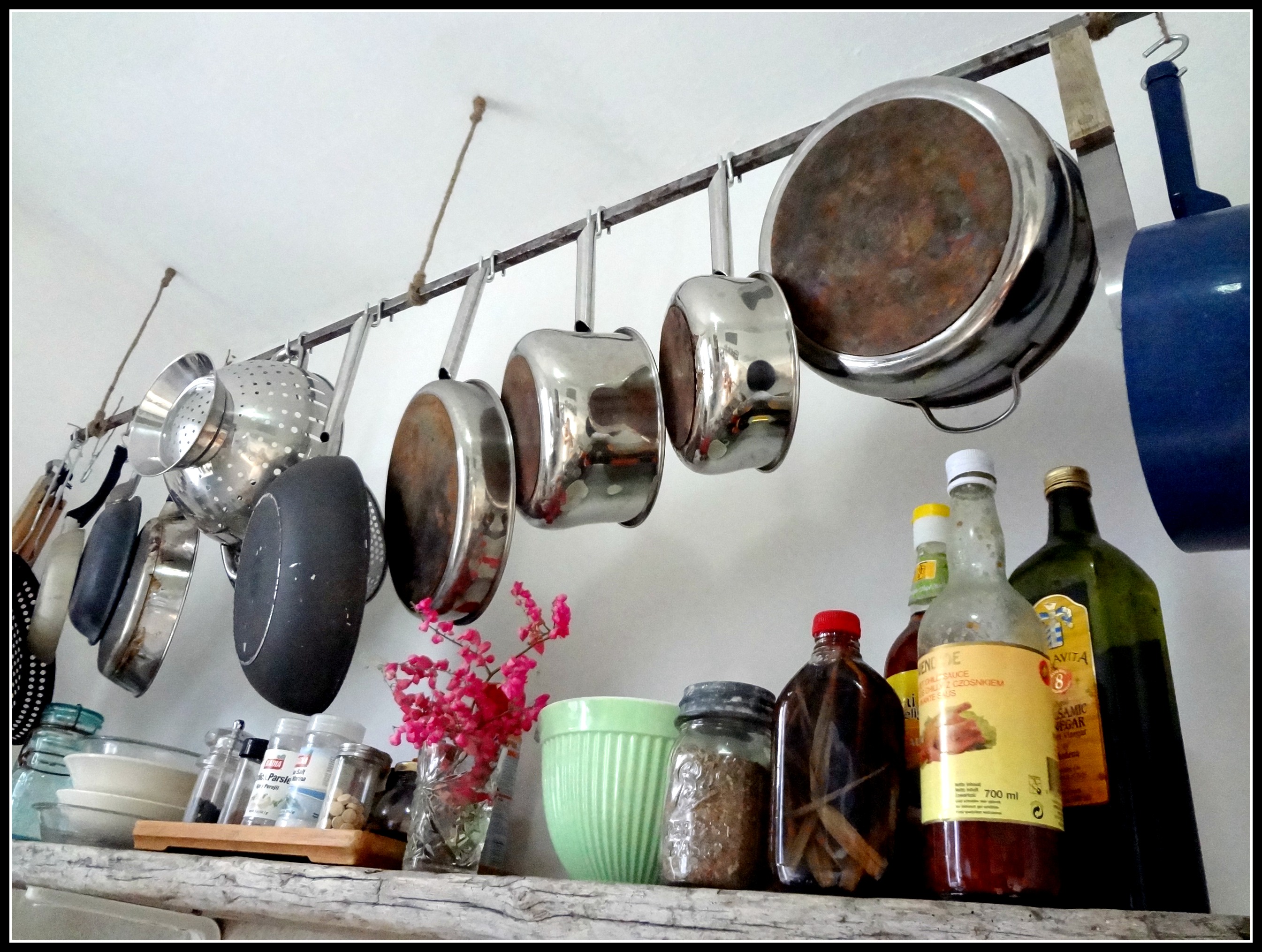 12Apr pot rack driftwood shelf