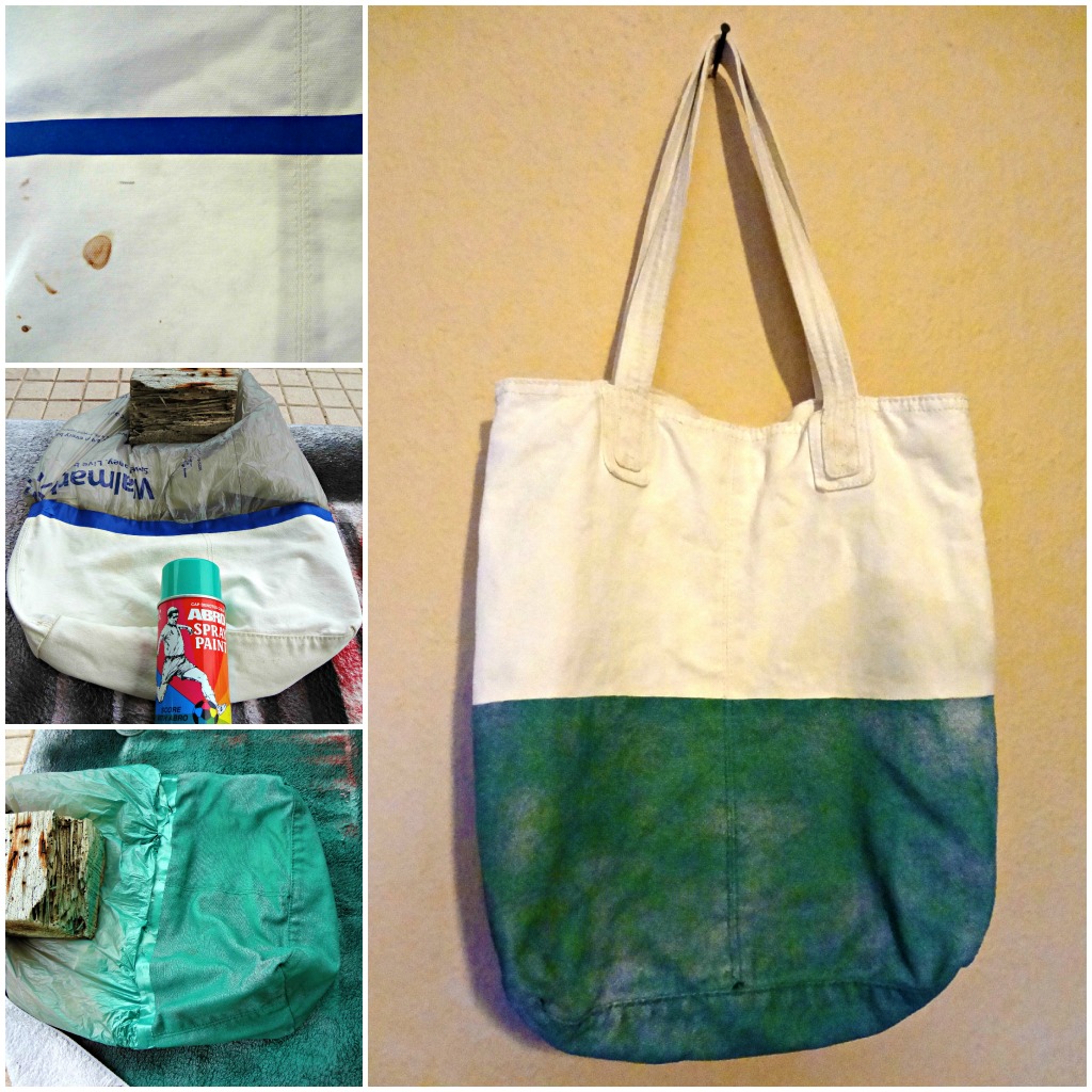 diy bag update with spray paint - the space between